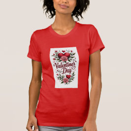 Fröhlicher Valentinstag Personalisiertes Geschenk T-Shirt