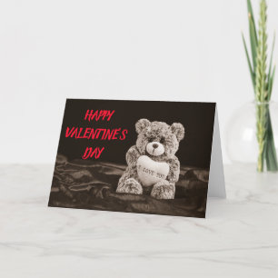 Fröhlicher Valentinstag-Teddybär Feiertagskarte
