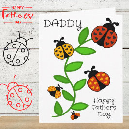 Fröhlicher Vater Papa aus dem Kindergruß Karte