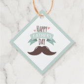 Fröhlicher Vater - Schnurrbart Geschenkanhänger (Rückseite)