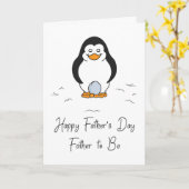Fröhlicher Vater Vater zu sein, Pinguin Ei Spaß Karte (Gelbe Blume)