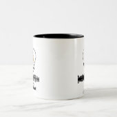 Fröhlicher Vatertag Angeln am See Zweifarbige Tasse (Mittel)