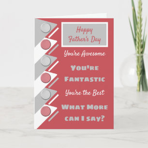 Fröhlicher Vatertag, du bist phantastisch, grau Karte