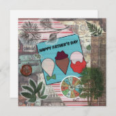 Fröhlicher Vatertag/eine flache Grußkarte (Vorne/Hinten)