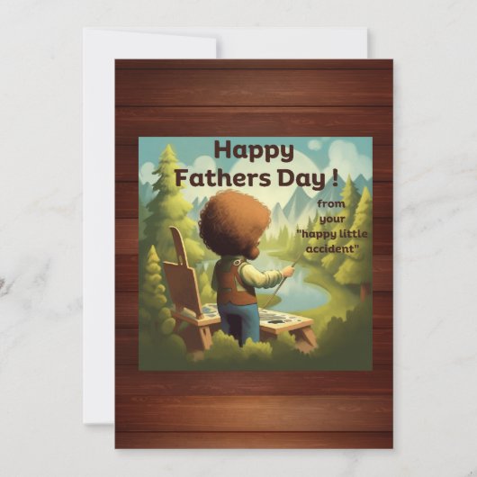 Fröhlicher Vatertag - glücklicher kleiner Unfall Feiertagskarte (Vorderseite)