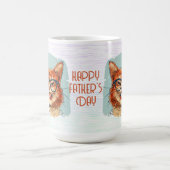 Fröhlicher Vatertag Lustiger Katzenkaffeebecher Kaffeetasse (Mittel)