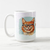 Fröhlicher Vatertag Lustiger Katzenkaffeebecher Kaffeetasse (Links)