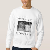 Fröhlicher Vatertag Neues Papa-Foto Sweatshirt (Vorderseite)