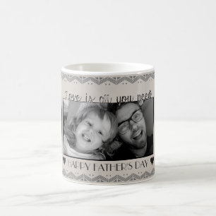 Fröhlicher Vatertag - Schwarz-Weiß-Vorlage Kaffeetasse