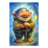 Fröhlicher Waldtroll – Fantasievolle Bilderbuch-Wa Fotodruck (Vorne)