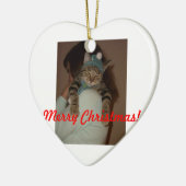 Fröhlicher Weihnachten-Boris Catenov Keramik Ornament (Links)