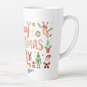 Fröhlicher Weihnachten Latte Tasse