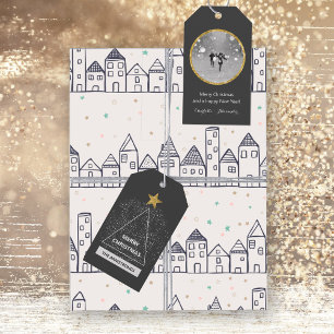 Fröhlicher Weihnachten Minimalistischer Moderner G Geschenkanhänger