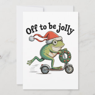 Fröhlicher Weihnachten Xmas Lustiger Frosch Roller
