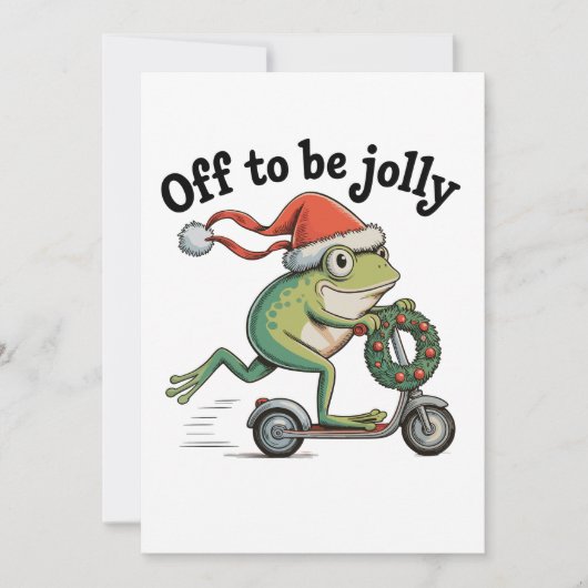 Fröhlicher Weihnachten Xmas Lustiger Frosch Roller (Vorderseite)