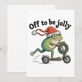Fröhlicher Weihnachten Xmas Lustiger Frosch Roller (Vorne/Hinten)