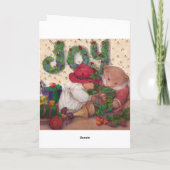 FRÖHLICHER Weihnachtenillustrierter Cuddly Feiertagskarte (Rückseite)