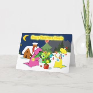 fröhlicher Weihnachts-Cousin Feiertagskarte