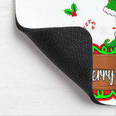 Fröhlicher Weihnachts-Elf-Kind Mädchen Bunte Licht Mousepad (Ecke)