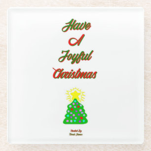 Fröhlicher Weihnachts-Glasuntersetzer Glasuntersetzer