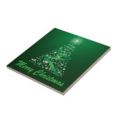 Fröhlicher Weihnachts-Glow-Baum Fliese (Seite)