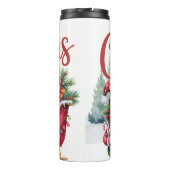 Fröhlicher Weihnachts-Gnom-Tumbler Thermosbecher (Rückseite)