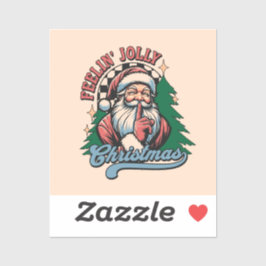 Fröhlicher Weihnachts-Santa . Aufkleber