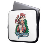 Fröhlicher Weihnachts-Santa Laptopschutzhülle (Vorderseite Links)