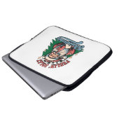 Fröhlicher Weihnachts-Santa Laptopschutzhülle (Vorne Knopf)