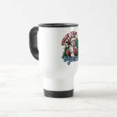 Fröhlicher Weihnachts-Santa Reisebecher (Vorderseite Links)
