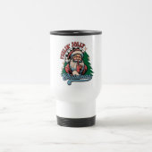 Fröhlicher Weihnachts-Santa Reisebecher (Mittel)
