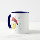 Fröhlicher Weihnachts-Smiley Tasse (Vorderseite Links)