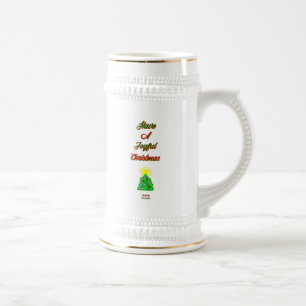 Fröhlicher Weihnachts-Stein-Krug Bierglas