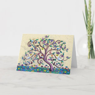 Fröhlicher Weihnachtsbaum des Lebens Feiertagskarte