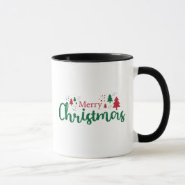 Fröhlicher Weihnachtsbaum-Feiertagsbecher, 11 oz Tasse
