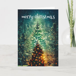 Fröhlicher Weihnachtsbaum Feiertagskarte