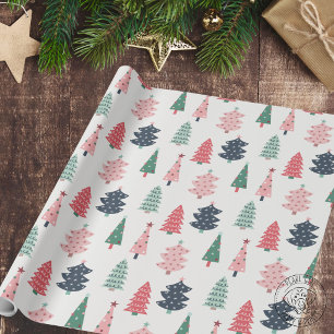 Fröhlicher Weihnachtsbaum Geschenkpapier
