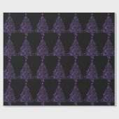 Fröhlicher Weihnachtsbaum hat schwarzes Geschenkpapier (Flach)