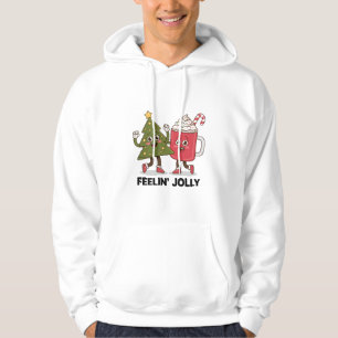 Fröhlicher Weihnachtsbaum Kaffeeliebhaber Winter Hoodie