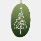 Fröhlicher Weihnachtsbaum Keramikornament (Rechts)