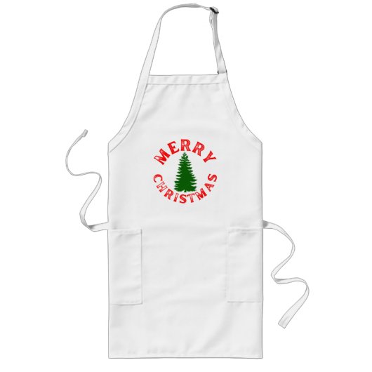 FROHLICHER WEIHNACHTSBAUM LANGE SCHÜRZE (Vorne)
