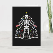 Fröhlicher Weihnachtsbaum Skelett Karte (Vorderseite)
