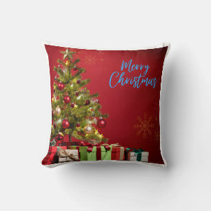 Fröhlicher Weihnachtsbaum wi Kissen