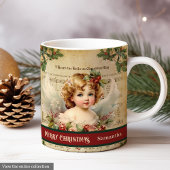 Fröhlicher Weihnachtsbecher Nostalgischer Engel Ge Kaffeetasse