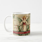 Fröhlicher Weihnachtsbecher Nostalgischer Engel Ge Kaffeetasse (Links)