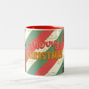Fröhlicher Weihnachtsbecher Zweifarbige Tasse