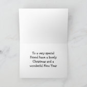 fröhlicher Weihnachtsbester Freund Feiertagskarte (Innenseite)