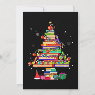Fröhlicher Weihnachtsbibliotheksbaum Einladung