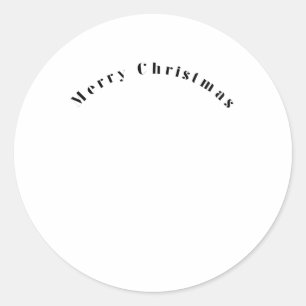 fröhlicher Weihnachtsbogen Runder Aufkleber