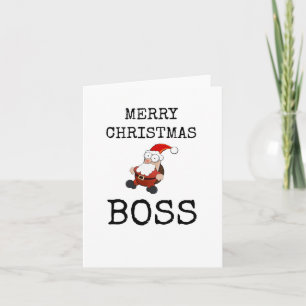 Fröhlicher Weihnachtsboss, Niedliche Weihnachtskar Karte